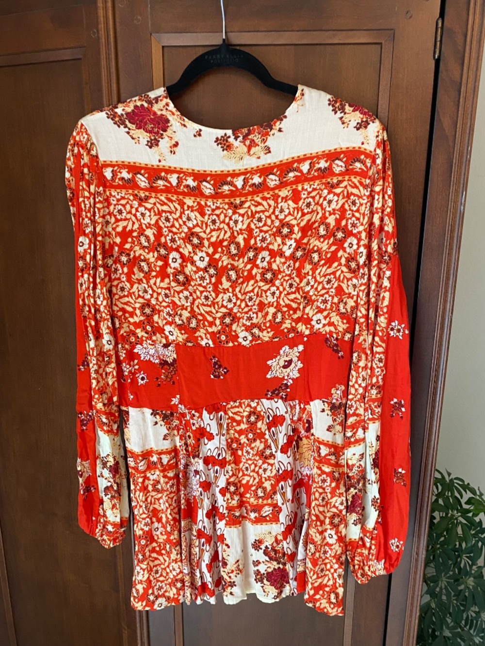 Free People Women’s Boho Floral Tunic Blouse – Size Medium - Picture 3 of 6